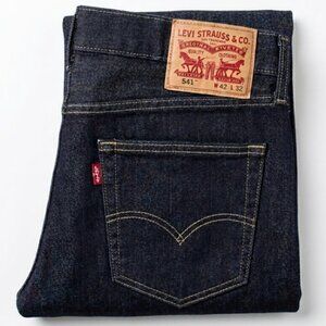 Levi's Mens 42x32 Jeans 541 Athletic Fit Dark Wash Denim Jeans